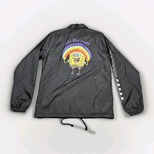 Vans X SpongeBob SquarePants Black Torrey Coaches Jacket Men's Size Medium M